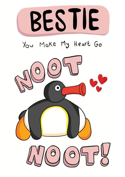 Best Friend Valentines Card - Pingu Noot Noot created by Bishop, Please!