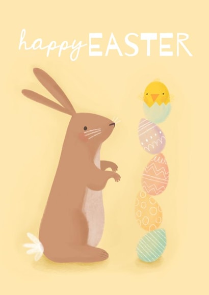 Cute Easter Card - Bunny Illustration created by Sian Moore Illustration