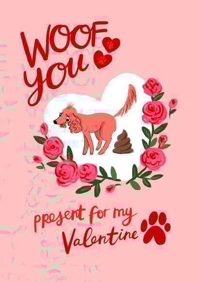 Funny Poo Valentine's Day Card from the Dog created by Rumbambar