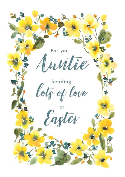 Floral frame - Auntie - Easter created by Rebecca Prinn