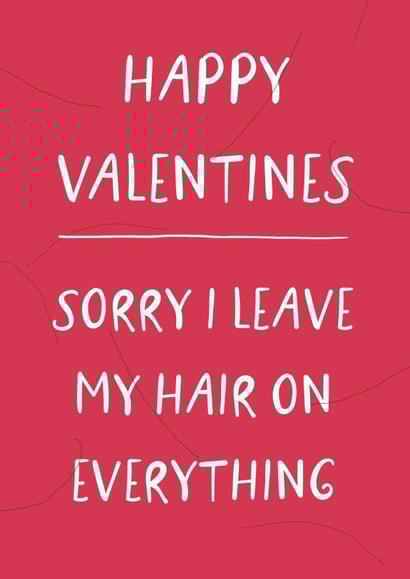 Cute Valentines Day card - From the Pet - Hairs on everything created by Pickled Prints