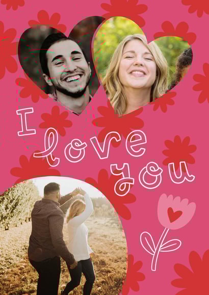 Cute Valentines Phot Card - I Love You created by Josie Gledhill