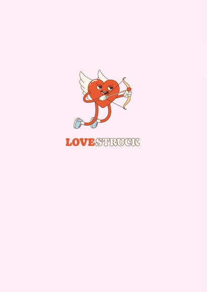 Cute Love Struck Cupid Valentines Card created by Kate Rucker