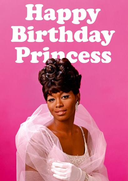 Cute retro Birthday card - for your princess created by Dean Morris Cards