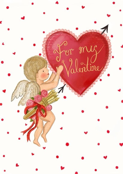 Traditional Valentine's Card - Cupid created by Love Lucy Illustration