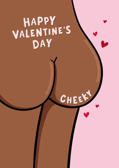 Cheeky Valentine's Card - cheeky bum created by Fliss Muir