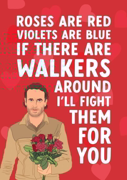 Funny Valentine's Day Card - The Walking Dead created by The Cake Thief