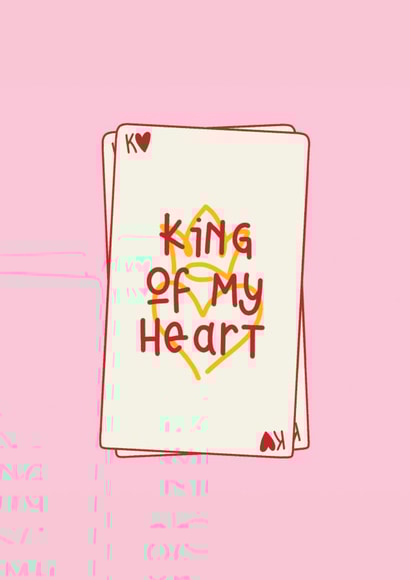 King of my heart - playing cards - valentines day created by Jamie Lindsay