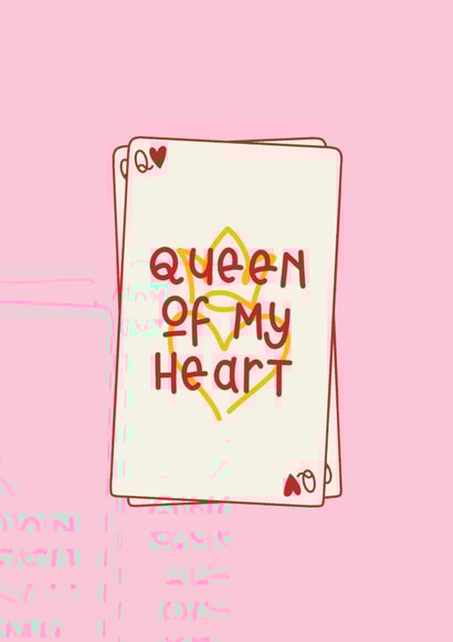 Queen of my heart - playing cards - valentines day created by Jamie Lindsay