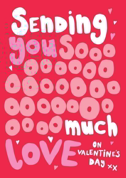 Cute Valentine's Card - Sending So Much Love created by Bow & Bell