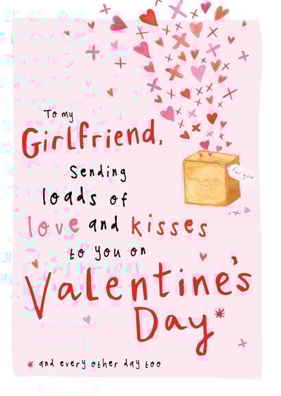 Cute Girlfriend Valentine's Card - Sending Loads Of Love created by Bow & Bell