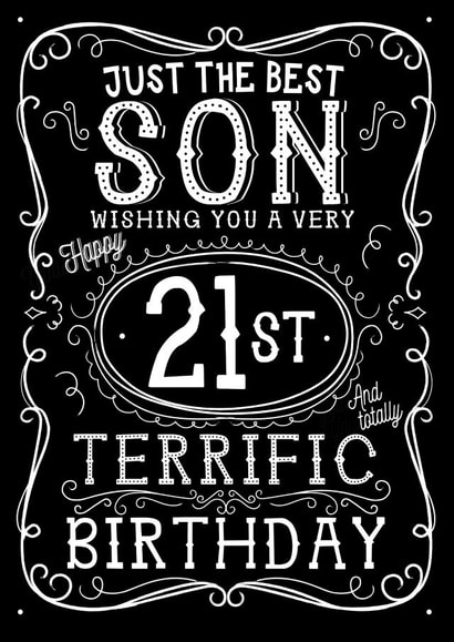 Jack Daniels Whiskey Birthday Card - Son - 21st created by  la la la     Designs