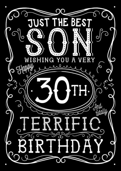 Jack Daniels Whiskey Birthday Card - Son - 30th created by la la la Designs