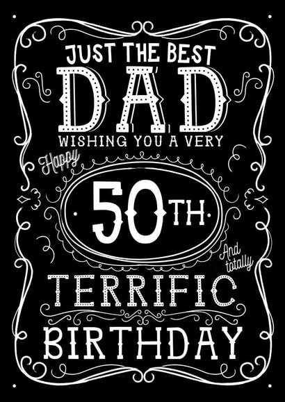 Jack Daniels Whiskey Birthday Card - Dad - 50th created by la la la Designs
