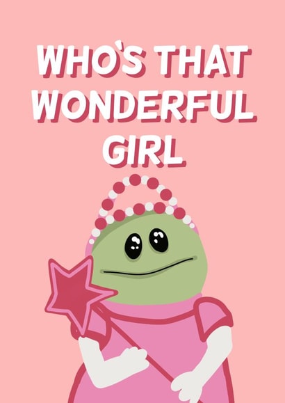 Cute Valentines Card - Wonderful Girl created by Funny Hunny