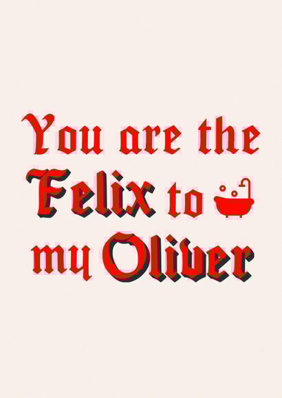 Alarming Card for Other Half -  Saltburn - Felix and Oliver created by Hey Huns It's Nicole