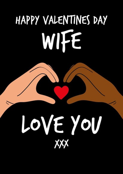 Cute valentines day card - for your wife created by Quinton cards