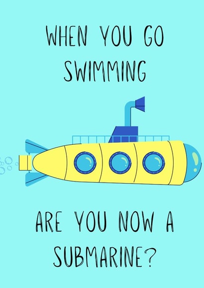 Pregnancy Congratulations- Swimmer- Human Submarine created by Designs by Nell