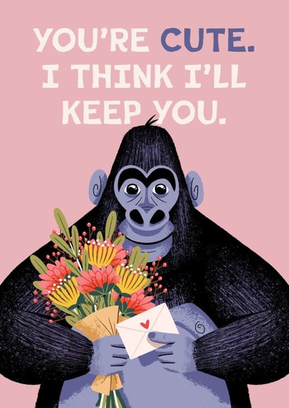 Cute Anniversary or Valentine's Day Card - You're Cute created by Folio | Ian Owen