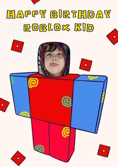 Roblox Birthday Photo Card - Roblox Kid created by Lisa Wardle
