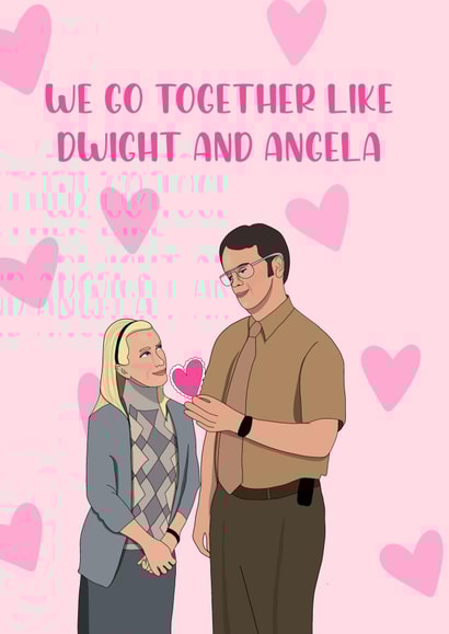 Funny Anniversary or Valentines Card - The office - Dwight & Angela created by Bethany Draws Things