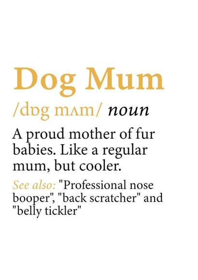 Funny Mother's Day Card - Dog Mum - Fur Babies created by @RoseDesignCards