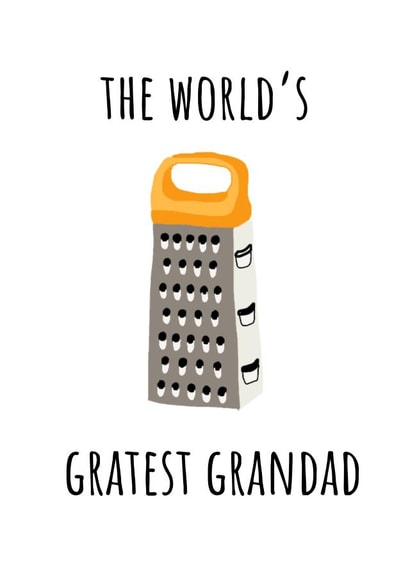 Punny Birthday Card - Greatest Grandad created by Amy (Hedgecards)