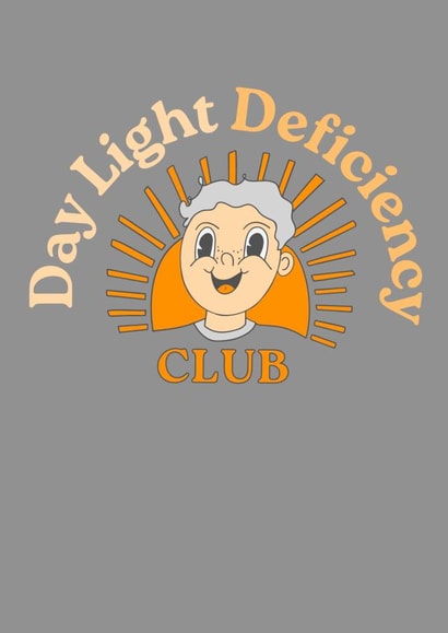 Funny card for new parents - day light deficiency club - no sleep - new baby created by No-me illustrations