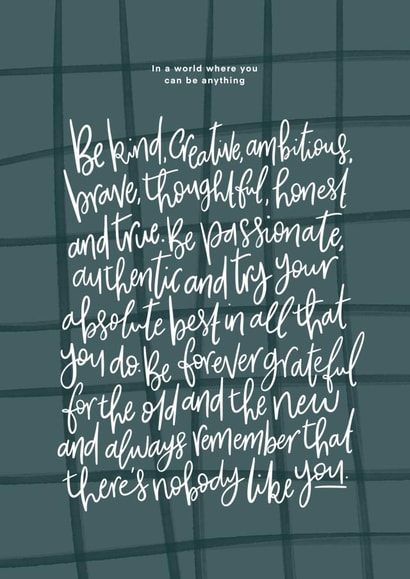 I can be anything Celebration Card created by Darwin & Gray