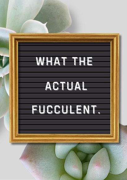 WTF- Funny card for plant loving friend or relative created by Gingersnap Designs