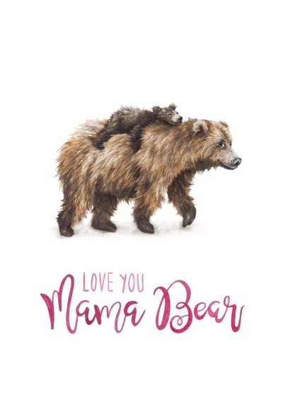 Cute Mothers Day Card - Mama Bear created by Citrus Bunn