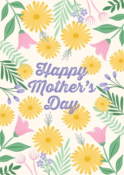 Pretty Floral Mother's Day card - for mum created by Kamiya Chirodian