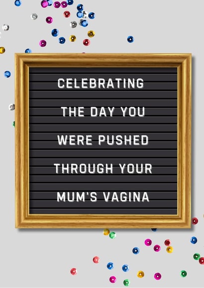 Cheeky Birthday card for friend, co-worker or relative created by Gingersnap Designs