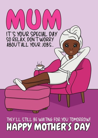 Sarcastic Mother's Day Card - For A Mum Who Deserves A Rest created by @Cupsie's Creations