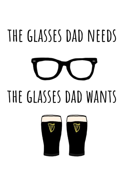Funny Dad Birthday Card - For Him - Guinness Beer created by Amy (Hedgecards)