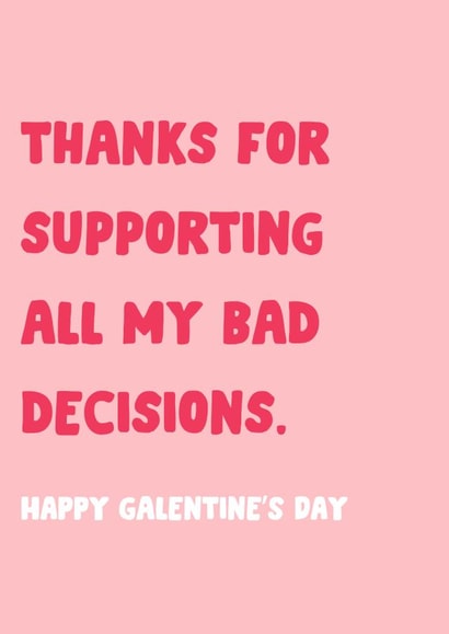 Bad Decisions - Galentine's Day - Friend's Valetines created by The Broad Lane Print