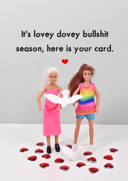 Funny Valentines Card - Lovey Dovey Pun created by Bold & Bright Cards