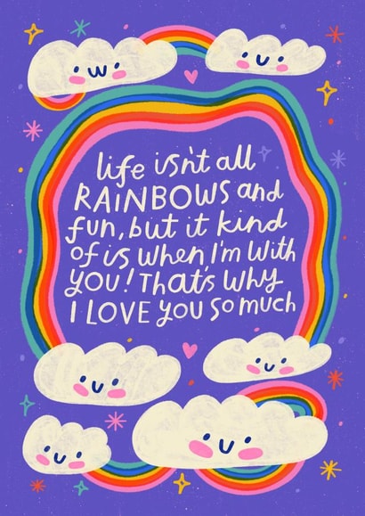 Rainbow Valentine's Day Card created by Nikki Miles