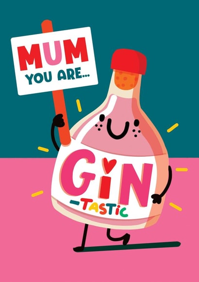 Cute Mother's Day Card - Gin-tastic created by NICHOLA COWDERY ILLUSTRATIONS