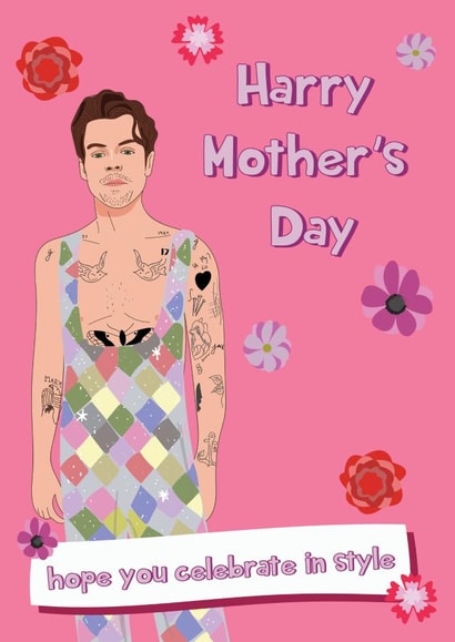 Celebrate In Style - Harry Styles Mother's Day Card created by @Laura Lonsdale Designs