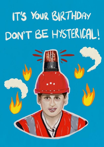 Jordan Big Brother Don’t Be Hysterical Funny Birthday Card created by Libby's Lockdown Art