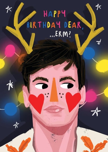 Funny Birthday Card - Saltburn - Dear created by NICHOLA COWDERY ILLUSTRATIONS