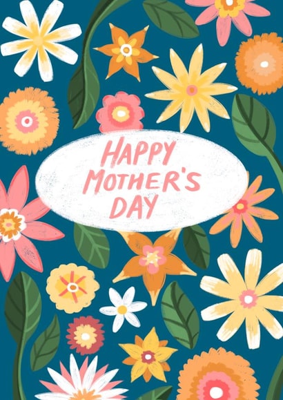 Pretty Mother’s Day Card - Illustrated flowers created by Fiona Sutherland