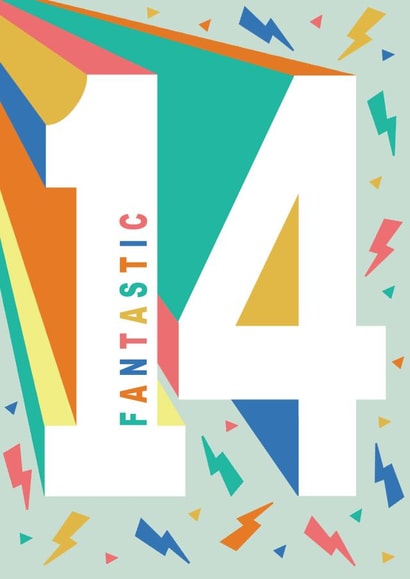 Fantastic 14 year old - Bold modern design created by Ally Marie Illustration