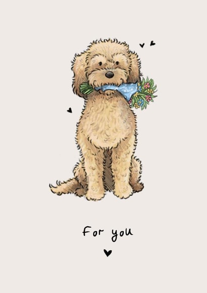 For You Cockerpoo - Cute General Greeting Card - Cockerpoo Dog created by Elspeth Rose