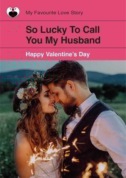 Cute Valentine's Photo Card - Love Story - Husband created by Yay Days