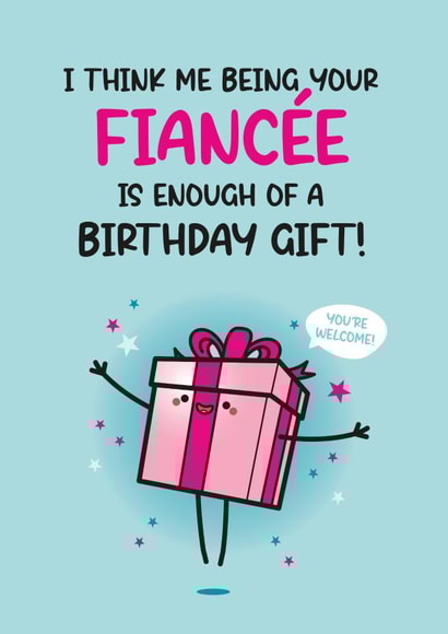 Funny Birthday Card For Fiancé - Cute Birthday Card created by Twisted Haggis