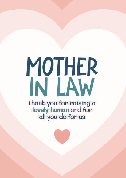 Mother In Law Mother's Day Card - Heartfelt thank you created by Bev O'Connor || @oconnordesign