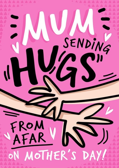 Cute Mother's Day Card - Hugs from afar created by Emma Proctor