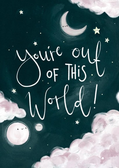 Cute Anniversary Card For A Significant Other - Night Sky - Out Of This World created by Boots & Stanley